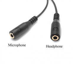 3.5mm AUX Headphone Mic Y Splitter Cable 4 Pole male TO 2 x 3 Pole female